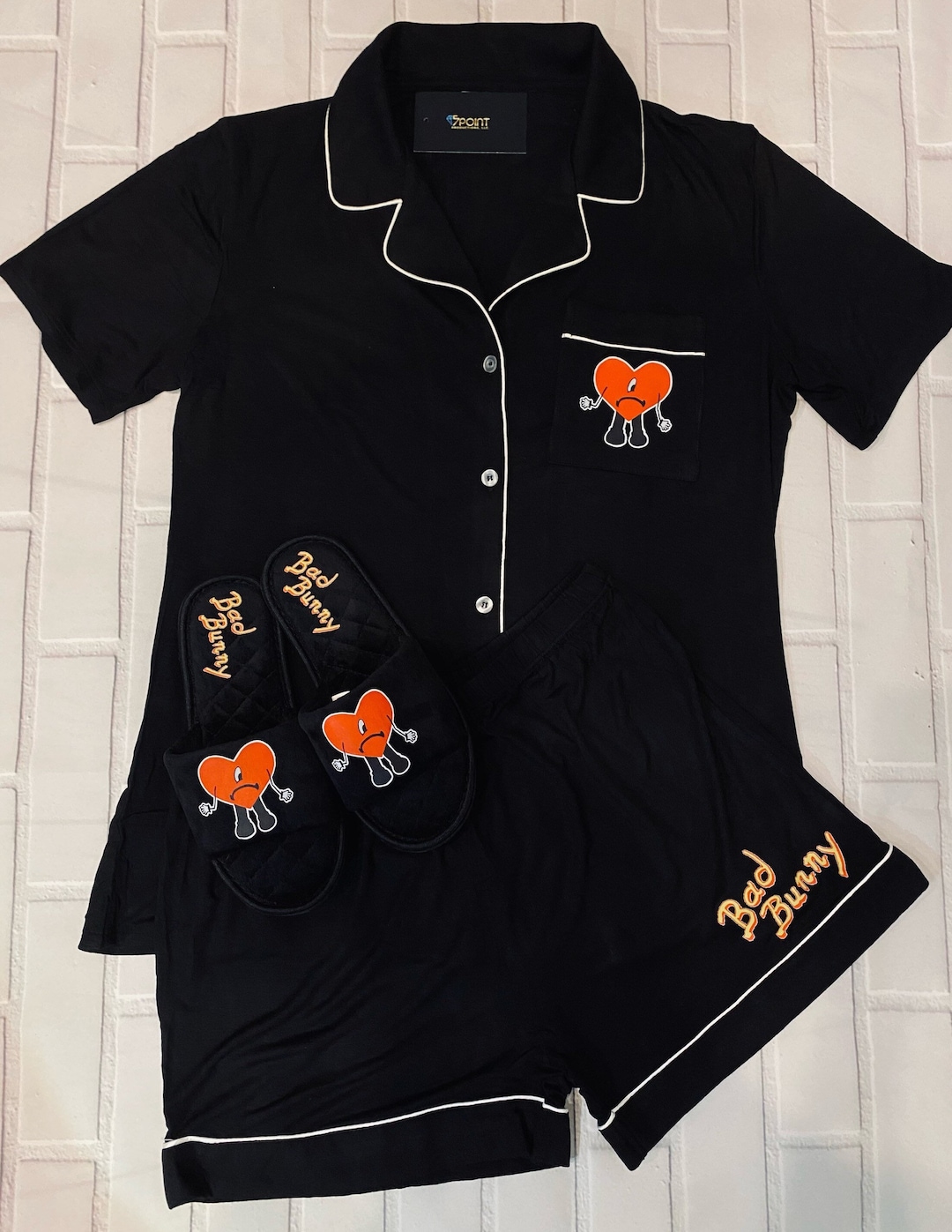 [ KIRSH ]★BLACK WITTY BUNNY PAJAMAS SET BLACK WITTY BUNNY PAJAMAS SET [BLACK] | KRAZZY