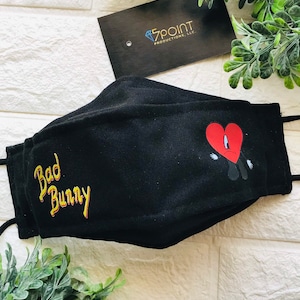 Bad Bunny Un Verano Sin Ti Mask | Bad Bunny Face Mask  | Bad Bunny Gift | Bad Bunny Concert Tour | World&#39;s Hottest Tour