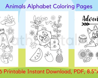 Download A Z Coloring Pages Etsy