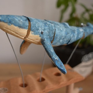 Automaton Whale - Handmade Wooden Sculpture