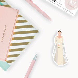 Bella Swan Wedding Twilight Inspired Portrait Sticker, Bella and Edward, Twilight Sticker | Laptop Sticker, Weatherproof, Glossy, Die-Cut