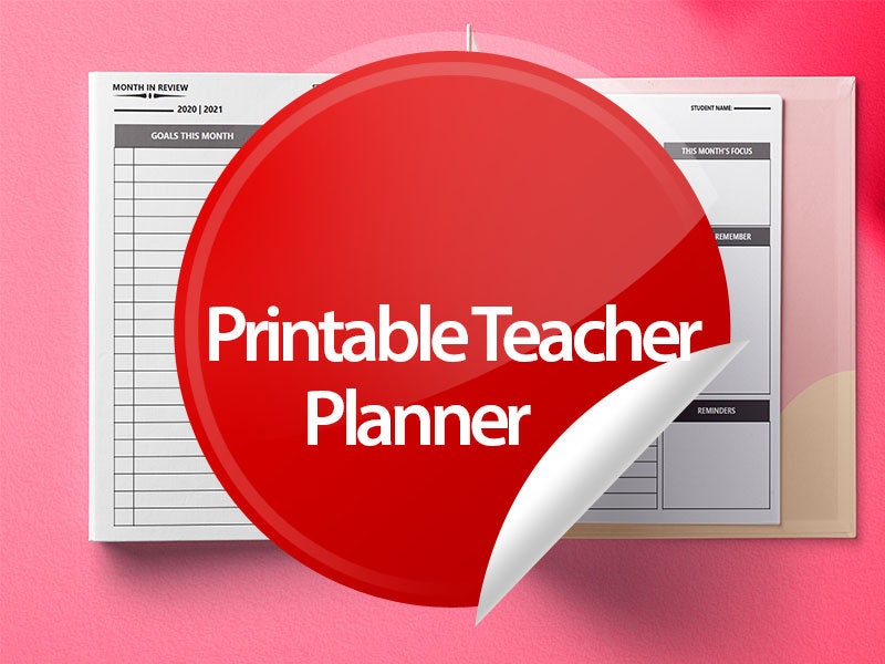 printable homeschool planner - Teachers planner for academic year-plan ahead - log book - year at a glance - homeschool planning - planning