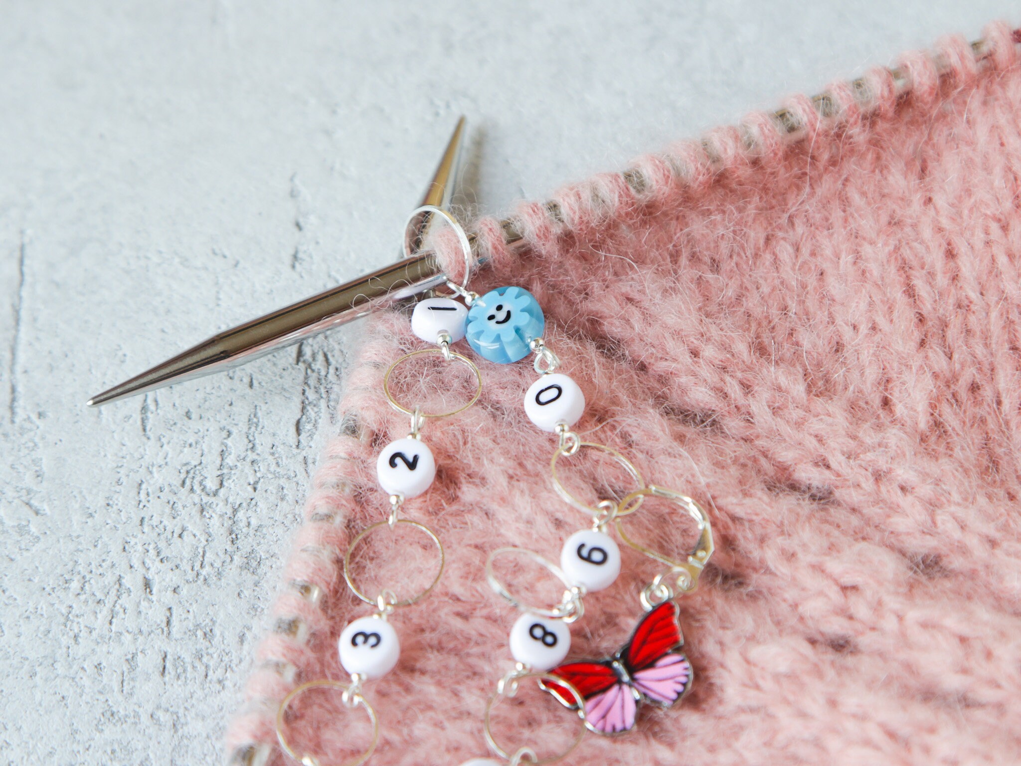 Knitting row counter stitch counter butterfly chain row Etsy