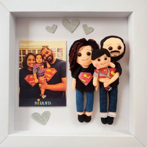 Personalized Birthday present for dad, Father’s Day gift from daughter, Emotional funny gift, photo framed look alike doll gift for step dad