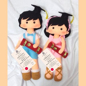 Cadeau de fin d’études pour couple mignon, Poupée personnalisée pour petit ami, mari ou fiancé, Pour petite amie, Soeur de maman et papa, Diplômé d’ami
