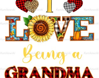 I Love Grandma Svg Etsy