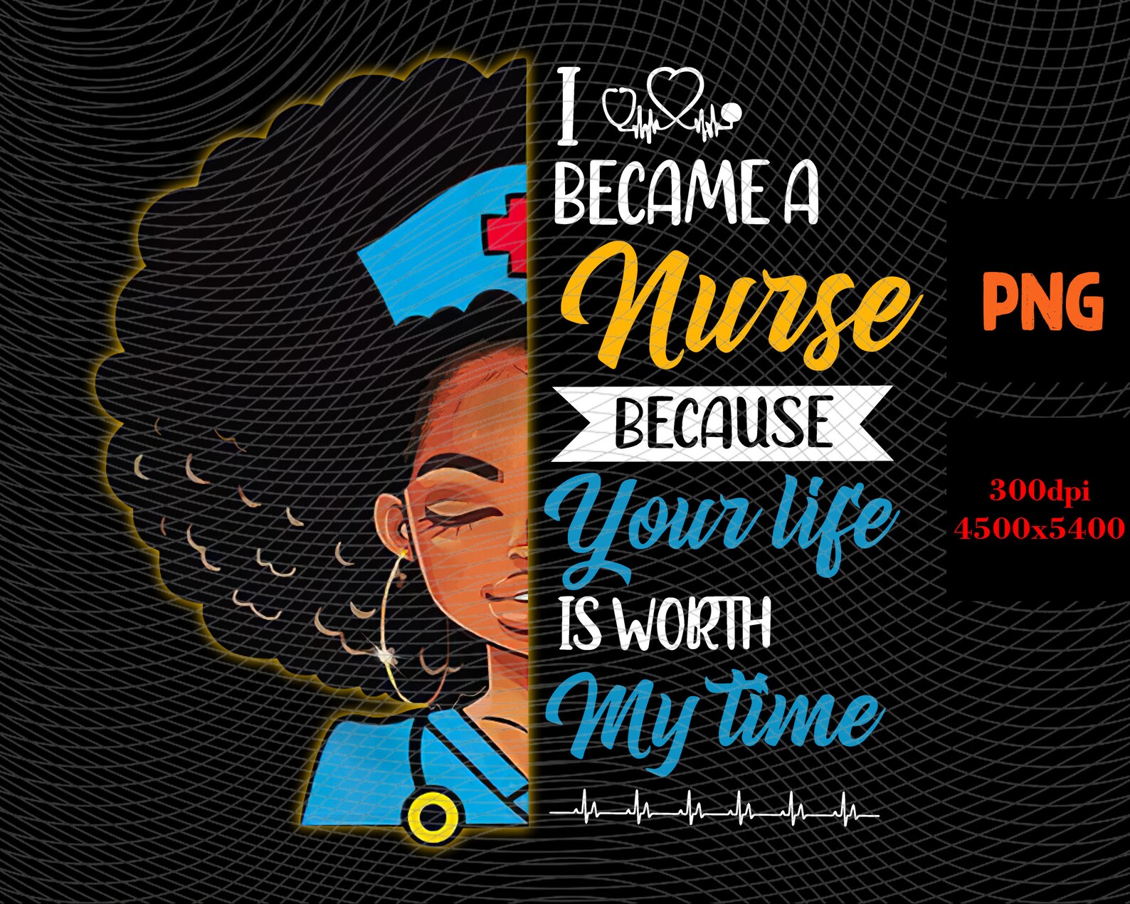 I Became A Nurse png Black girlNurses week gifts Clip Art Etsy