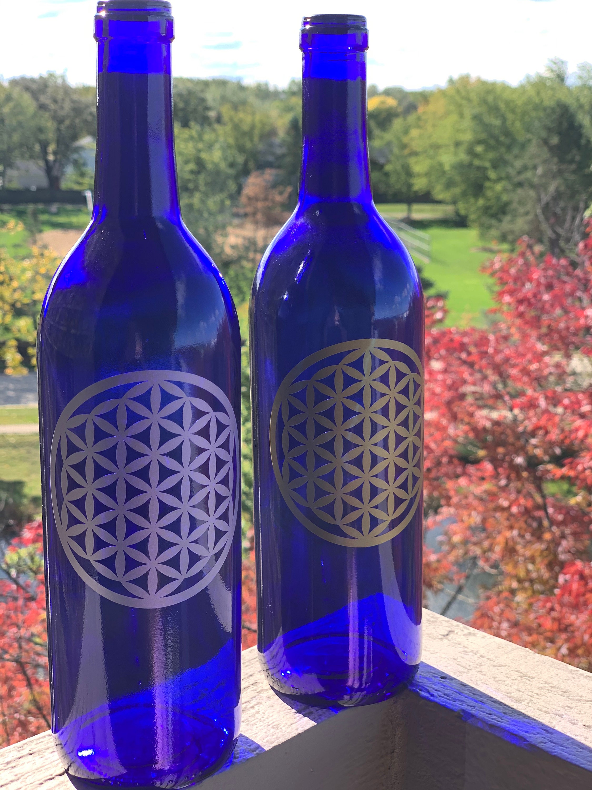 Blue Water Bottle, Reusable, blue Solar Water 750 Ml Ho'ponopono