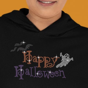 Halloween sweatshirts hoodies for spooky season, festive tshirts and Sweaters, Rhinestone shirts for women, Bling Bling Shirt,
