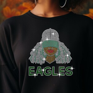 Personalized Football Rhinestone shirt for women, Ladies Bling Crewneck Sweatshirts,  Christmas ideas for ladies who love sparkly gifts for