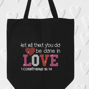 Faith Tote Bag, Bible Verse Tote, Christian Canvas Gift, Inspirational Tote Bag, Religious Gift, Church Tote, Scripture Gift, Gift for Her