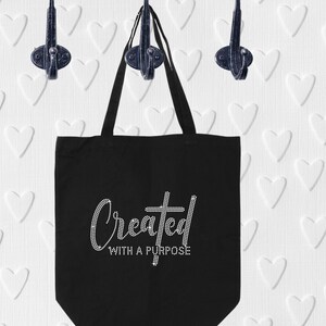 Faith Tote Bag, Bible Verse Tote, Christian Canvas Gift, Inspirational Tote Bag, Religious Gift, Church Tote, Scripture Gift, Gift for Her