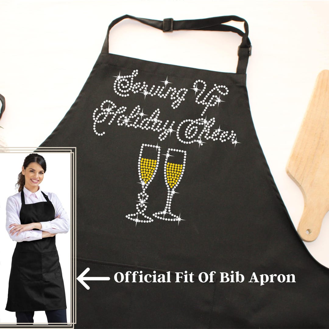 Rhinestone Apron - Serving up Holiday Cheer Apron - Winter Apron - New ...