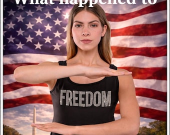 Freedom Rhinestone Shirt, Freedom Tank Top, Patriotic Rhinestone Tee, Bling USA Shirt, Fourth of July Shirt, Sparkly Freedom Top