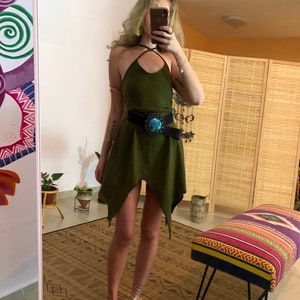 Ethnic mini dress | cross back | festive dress | hippie style | earthy style  | backless dress | bohemian dress | Pointy short dress | boho