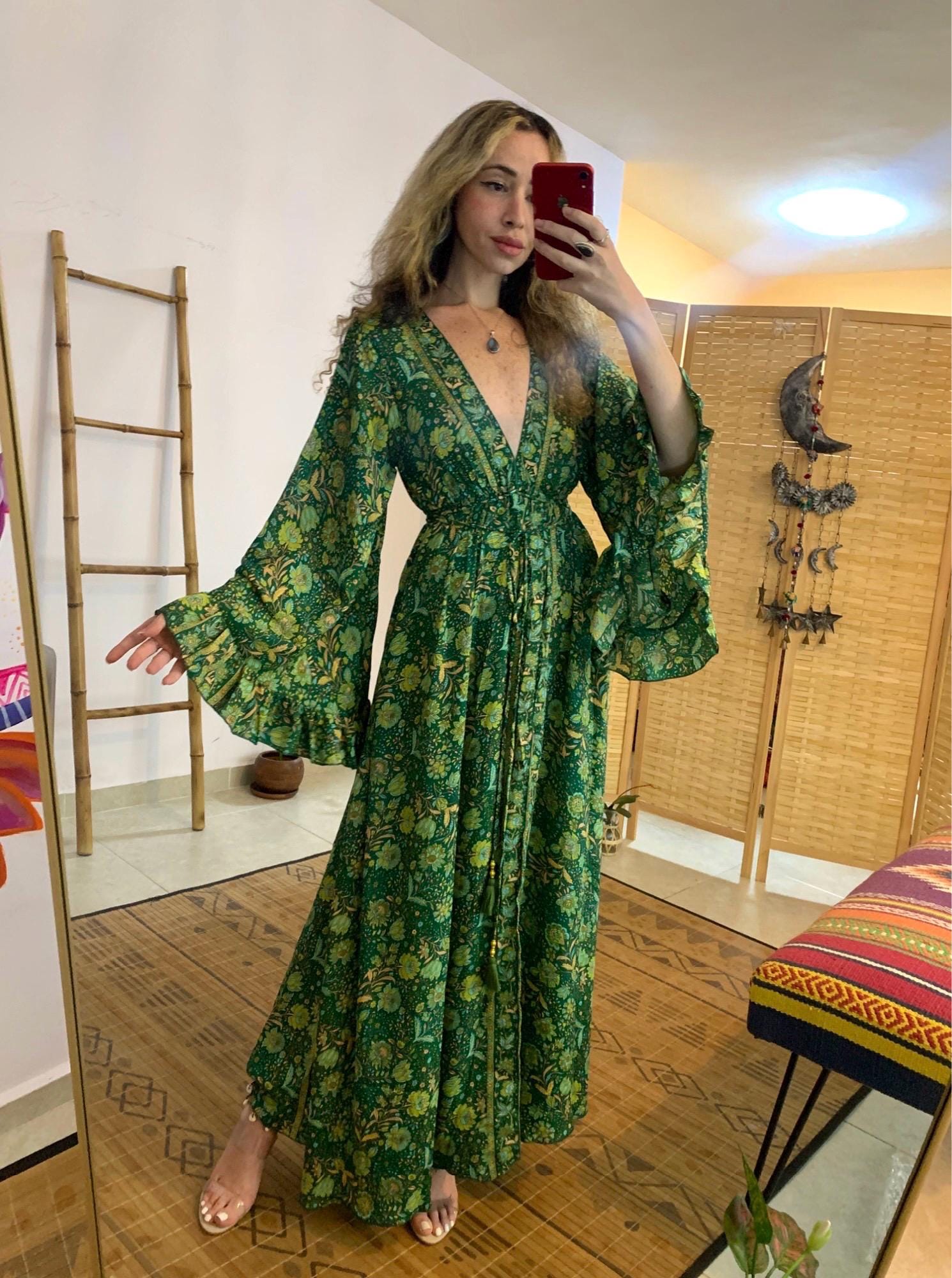 earth green color dress MACloth Halter Sequin Chiffon Long Prom Dress Dark Green Formal Evening Gown Custom Color / Above Knee / US16 main image 1