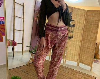 Comfortable shanty sharem pants | earthy trousers | loss boho trousers | bohemian lounge ware trousers | festival clothing | beachwear boho