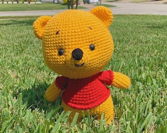 Winnie the Pooh, Crochet Winnie the Pooh, Cute Crochet Winnie the Pooh, Crochet Amigurumi, Cute Stuffed Animals