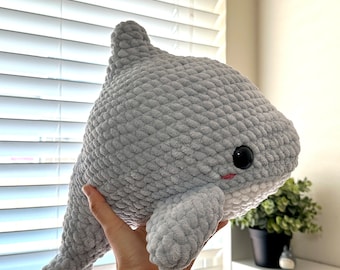 Plushy Dolphin, Crochet Dolphin, Cute Plushy Dolphin, Stuffed Animals, Amigurumi Dolphin, Plush Toy Dolphin, Handmade Cute Craft Dolphin