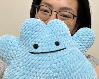 Ditto Plushie, Crocheted Ditto Plushie, Ditto Inspired Crocheted Plushie