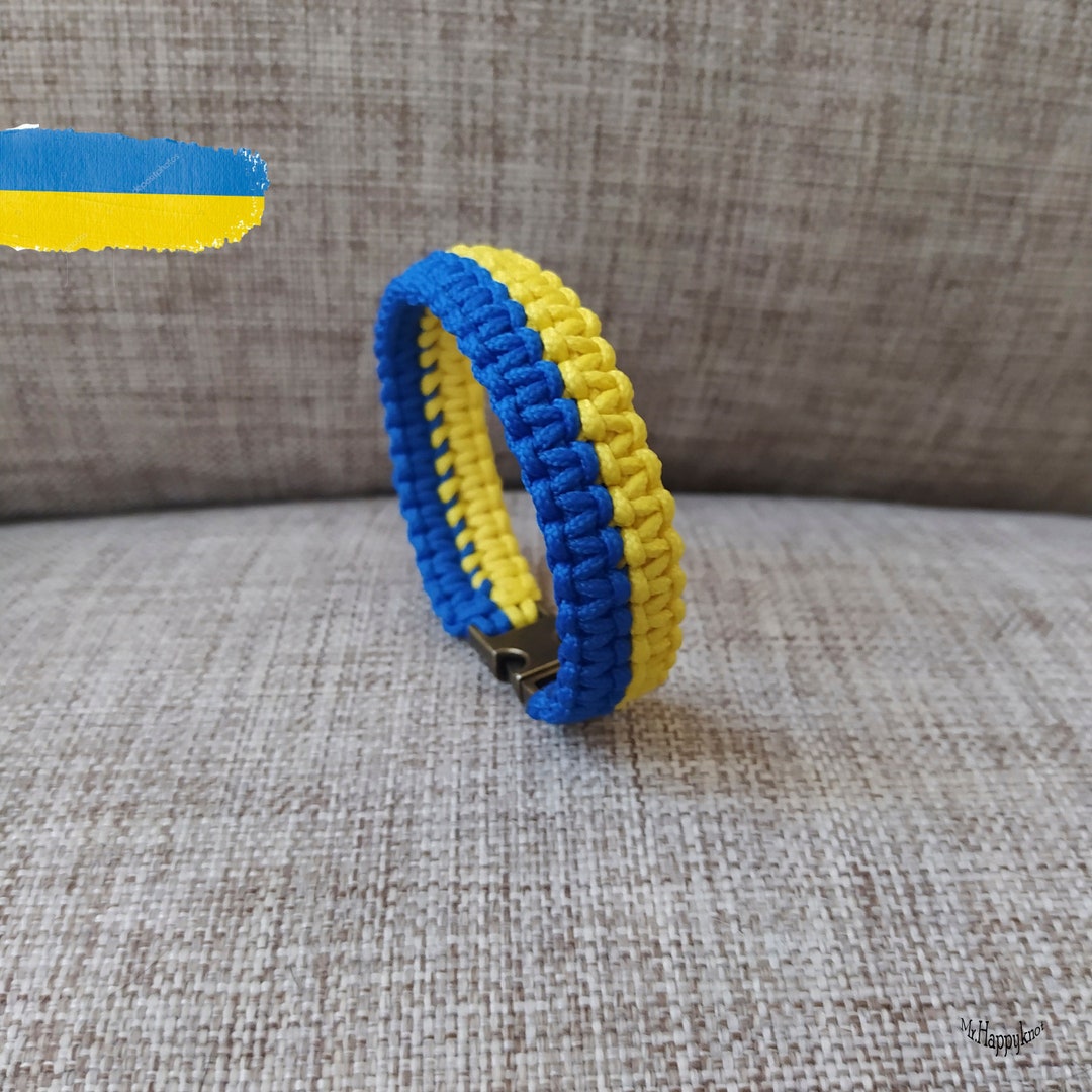 Ukrainian Bracelet Ukraine Flag by Mr Happyknot Paracord Etsy
