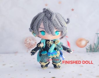 Muñeca amigurumi Alhaitham, peluche de ganchillo inspirado en Genshin Impact