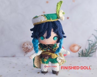 Muñeca de ganchillo Venti Amigurumi, Genshin Impact Fan Art