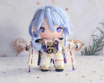 Ayato Amigurumi Crochet Doll, Genshin Impact Inspired Plush