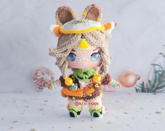 Kachina Amigurumi Doll, Genshin Impact Inspired Crochet Plush