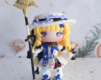 Phoebe Crochet Doll, Handmade Crochet Plush, Fan Art Wuthering Waves Inspired Character