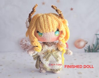 Muñeca de crochet Aglaea Amigurumi, peluche inspirado en Honkai Star Rail