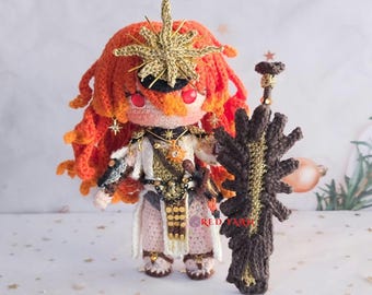 Augusta Crochet Doll, Handmade Crochet Plush, Fan Art Wuthering Waves Inspired Character