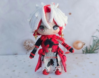 Scar Wuthering Waves Inspired Character Crochet Doll, Handmade Crochet Plush