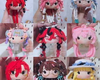 Llavero de ganchillo Olas borrascosas Personaje inspirado Yinlin, Changli, Jinhsi, Camellya, Encore, Mortefi, Zhezhi, Phoebe