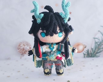 Dan Heng IL Amigurumi Doll, Honkai Star Rail Inspired Crochet Plush