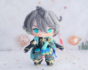 Alhaitham Amigurumi Doll, Genshin Impact Inspired Crochet Plush