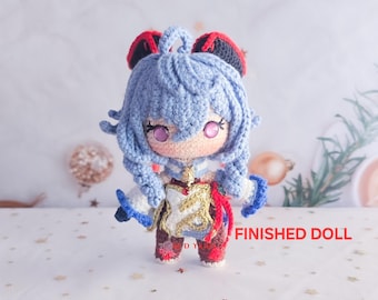 Ganyu Amigurumi Crochet Doll,  Handmade Crochet Plush Inspired by Genshin Impact
