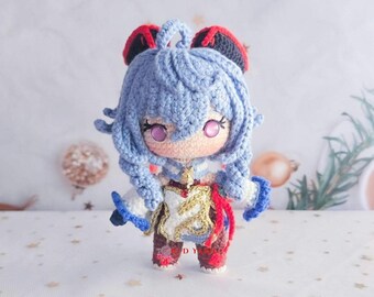 Ganyu Amigurumi Crochet Doll,  Handmade Crochet Plush Inspired by Genshin Impact