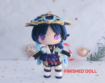 Muñeca de crochet Wanderer, peluche inspirado en Genshin Impact