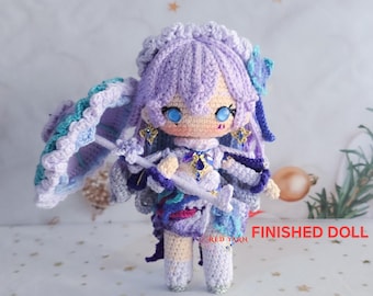 Muñeca de crochet Cantarella, peluche de crochet hecho a mano, personaje inspirado en Olas Borrascosas