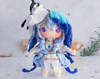 The Shorekeeper Crochet Doll, Handmade Crochet Plush, Fan Art Wuthering Waves Inspired Character