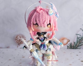 Aemeath Crochet Doll, Handmade Crochet Plush, Fan Art Wuthering Waves Inspired Character