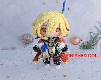 Muñeca amigurumi Kaveh, peluche de ganchillo inspirado en Genshin Impact hecho por fans