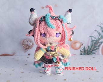 Muñeca Varesa Amigurumi, felpa de ganchillo inspirada en Genshin Impact