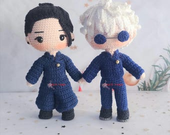 Muñeca amigurumi de la Hechicera Maldita, fan art, muñeca de anime de crochet hecha a mano