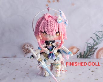 Muñeco de ganchillo Aemeath, peluche de ganchillo hecho a mano, personaje inspirado en Las olas borrascosas.