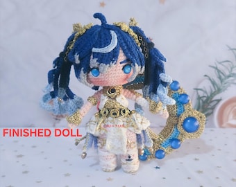 Muñeco de crochet Iuno, peluche de crochet hecho a mano, personaje inspirado en Olas Borrascosas