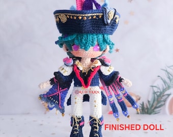 Muñeca de crochet Brant, peluche de crochet hecho a mano, personaje inspirado en Olas Borrascosas