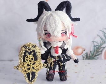 Zani Crochet Doll, Fan Art Wuthering Waves Inspired Character, Handmade Collectible for Gamer