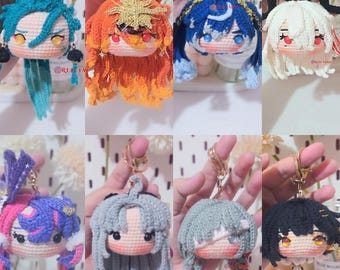 Crochet Keychain Wuthering Waves Inspired Character Jiyan, Roccia, Carlotta, Zani, Cantarella, Cartethyia, Augusta, Iuno, Phrolova